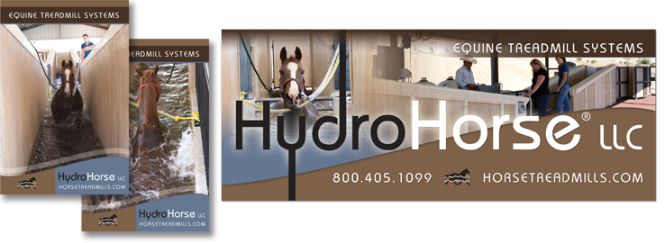 Custom Designed Equine Originals Advertising Posters and Banners - Hydro Horse Equine Treadmill Systems